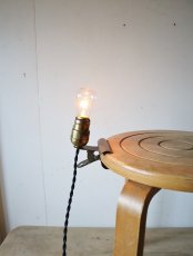 画像13: No.135　真鍮ソケットとクリップのライト(コード黒色) (13)