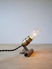 画像18: No.135　真鍮ソケットとクリップのライト(コード黒色) (18)