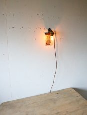 画像1: No.136　真鍮ソケットとクリップのライト(コード焦げ茶色) (1)