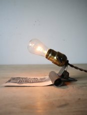 画像16: No.136　真鍮ソケットとクリップのライト(コード焦げ茶色) (16)