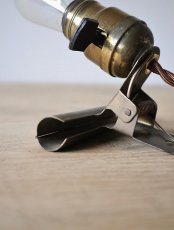 画像25: No.136　真鍮ソケットとクリップのライト(コード焦げ茶色) (25)