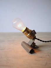 画像17: No.135　真鍮ソケットとクリップのライト(コード黒色) (17)