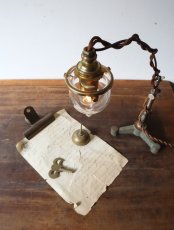 画像2: No.148　吸引ガラスのスタンドライト(コード焦げ茶) (2)