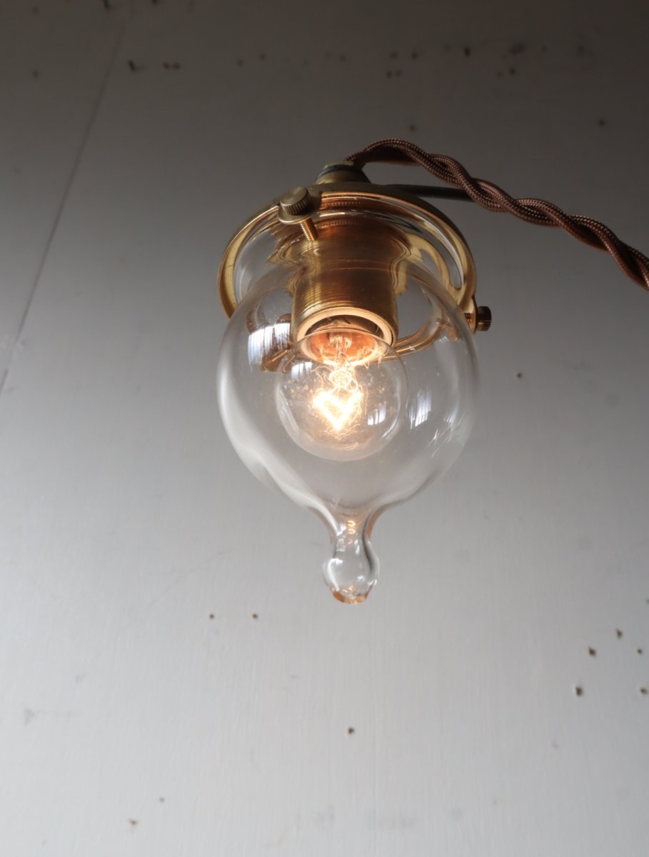 画像13: No.148　吸引ガラスのスタンドライト(コード焦げ茶) (13)