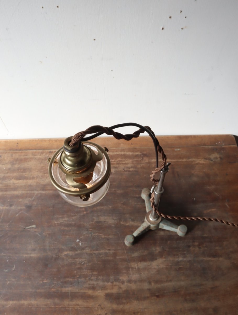画像10: No.148　吸引ガラスのスタンドライト(コード焦げ茶) (10)