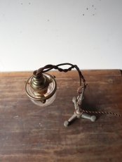 画像10: No.148　吸引ガラスのスタンドライト(コード焦げ茶) (10)