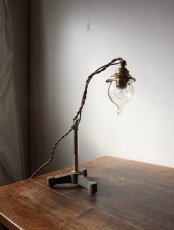 画像15: No.148　吸引ガラスのスタンドライト(コード焦げ茶) (15)