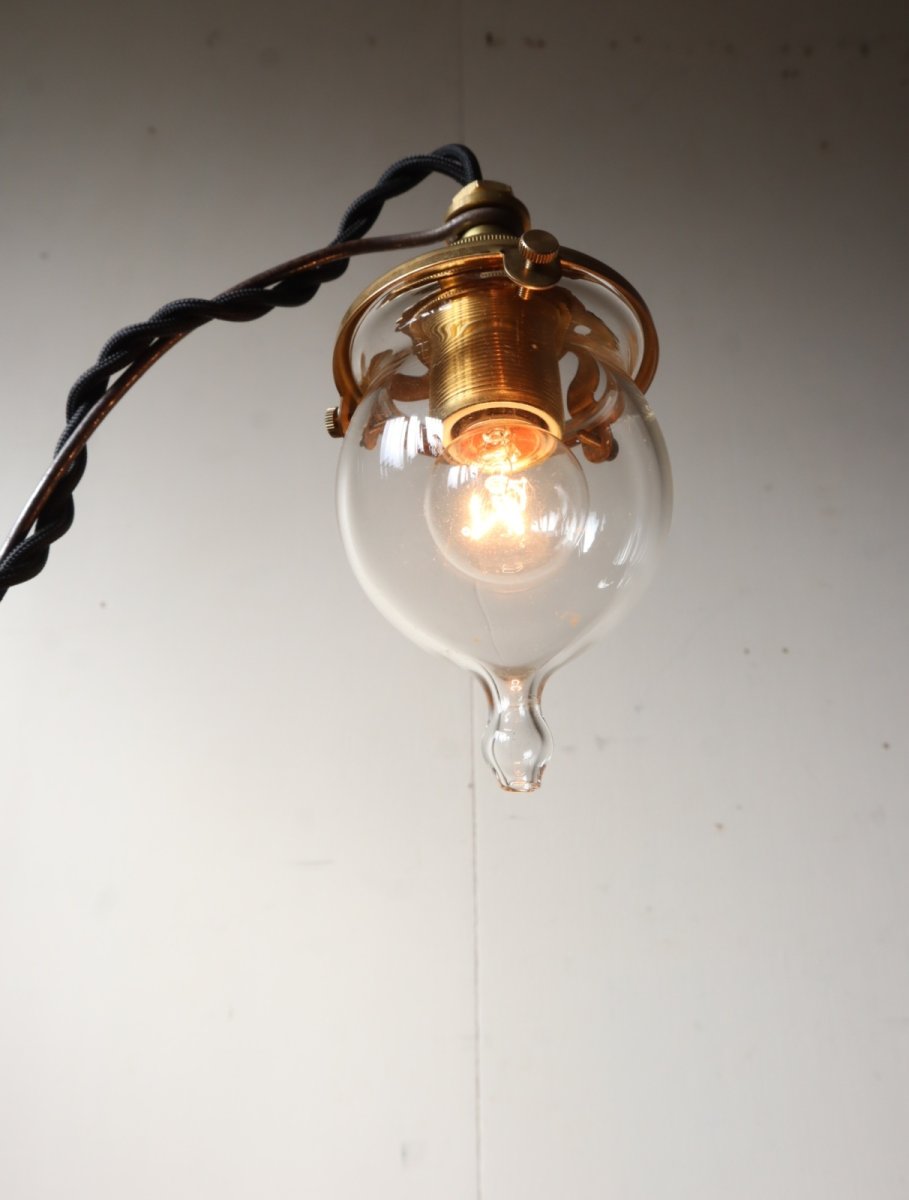 画像12: No.149　吸引ガラスのスタンドライト(コード黒色) (12)