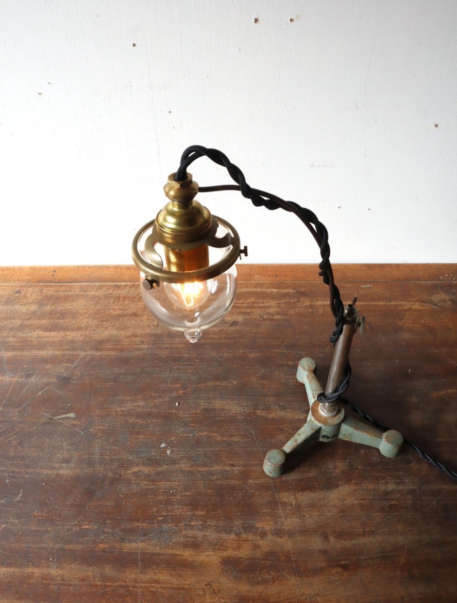 画像9: No.149　吸引ガラスのスタンドライト(コード黒色) (9)