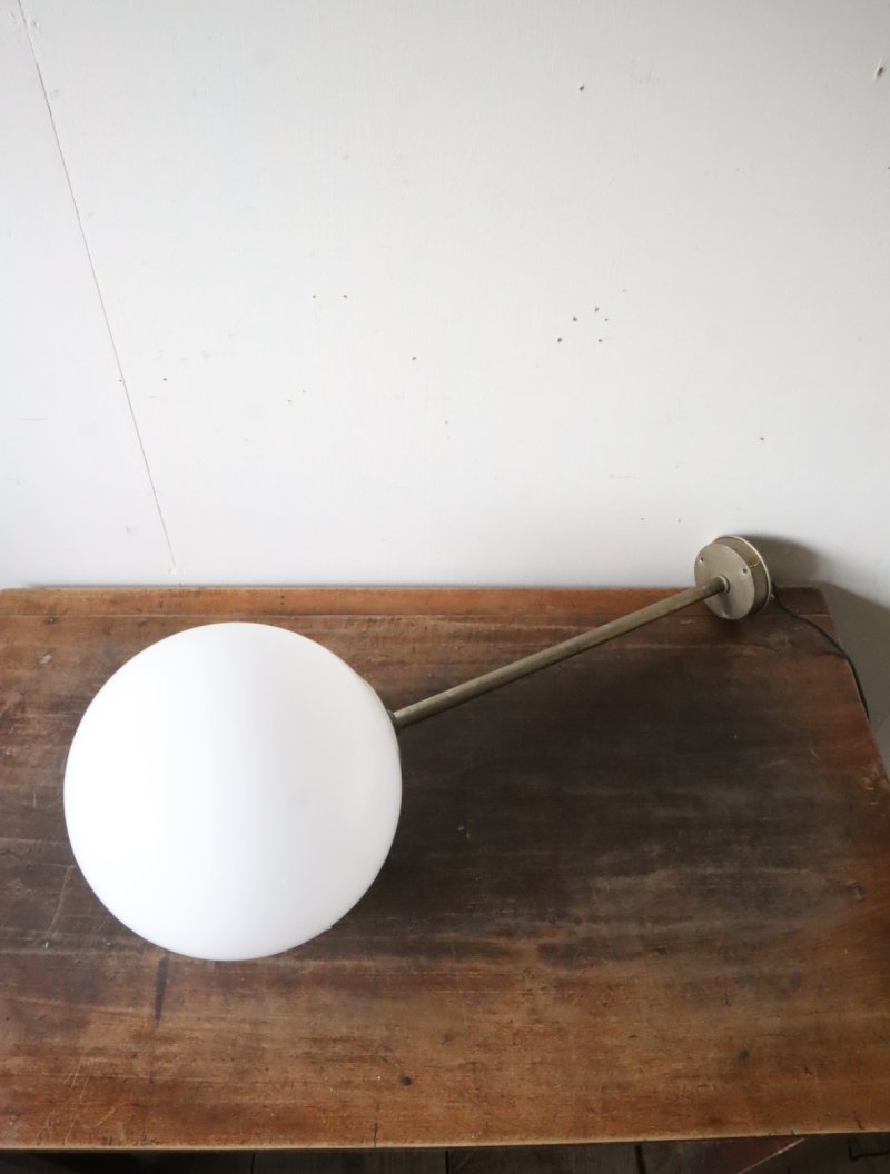 画像1: No.147　丸ガラスの天井付けライト