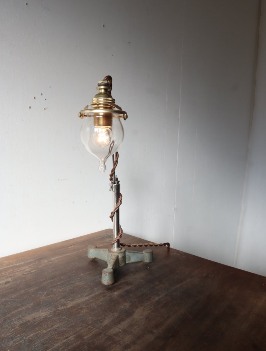 画像4: No.148　吸引ガラスのスタンドライト(コード焦げ茶) (4)