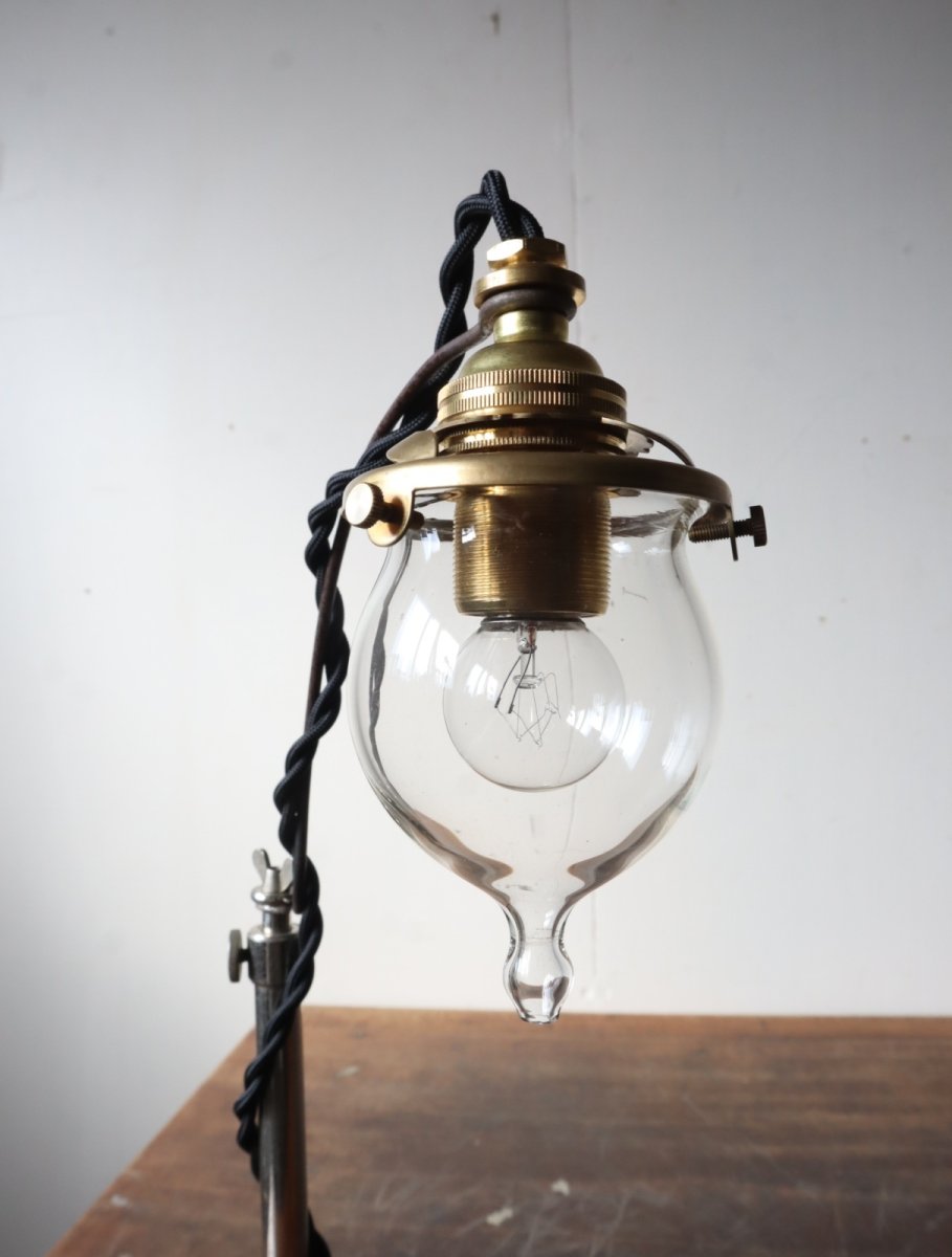 画像17: No.149　吸引ガラスのスタンドライト(コード黒色) (17)