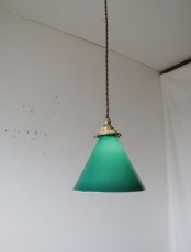 画像3: No.156　グリーンシェードのペンダントライト (3)