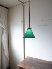 画像1: No.156　グリーンシェードのペンダントライト (1)