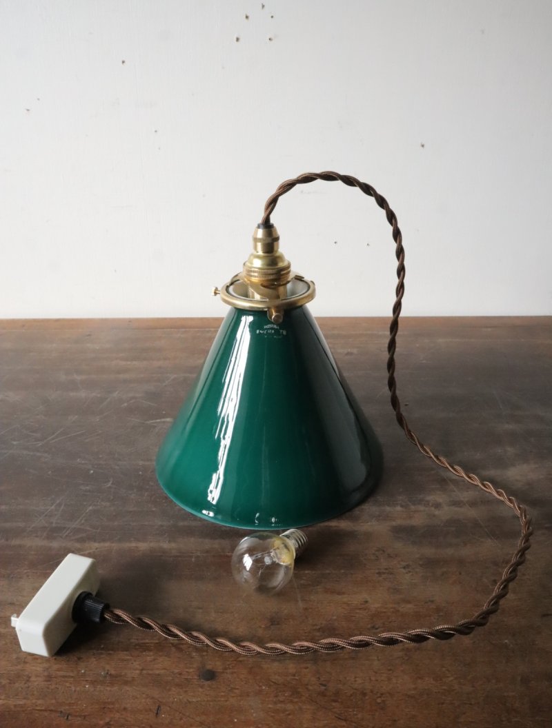 画像1: No.156　グリーンシェードのペンダントライト