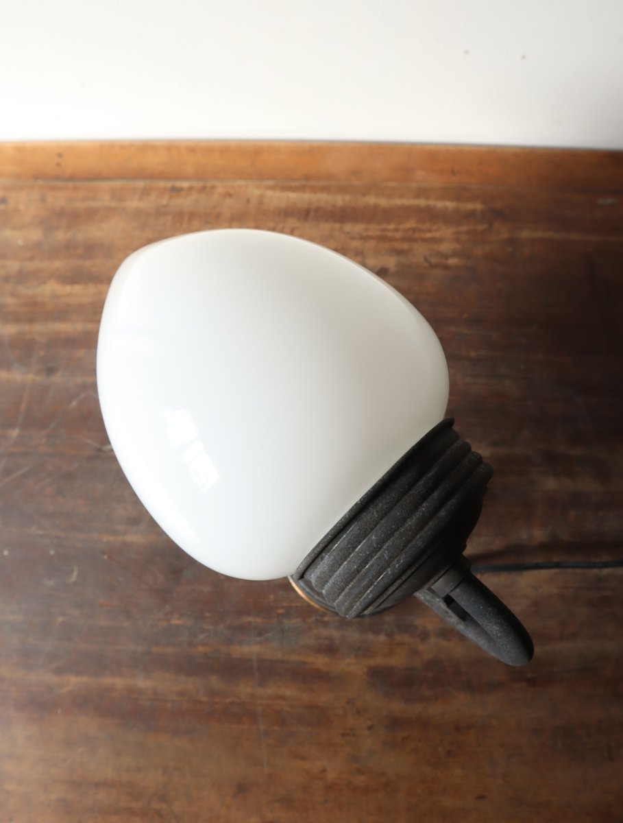 画像20: No.158　しずく型乳白ガラスのブラケットライト (20)