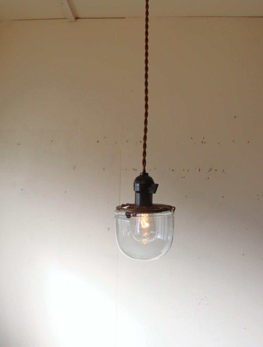 画像1: No.162　捕虫器ガラスのペンダントライト(A) (1)