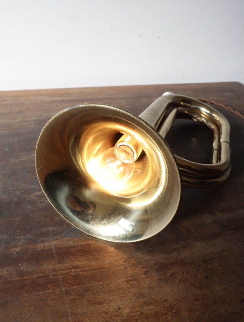 画像2: No.169　ラッパの2wayライト(コード焦げ茶)