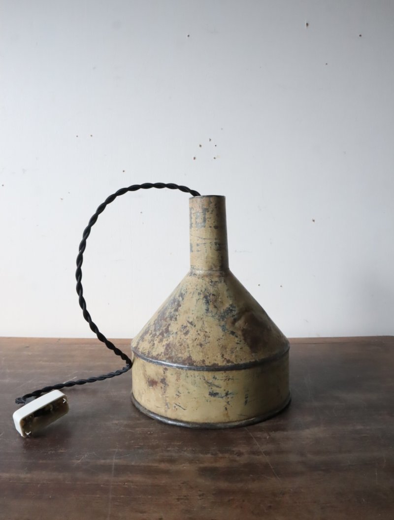 画像1: No.168　色付き漏斗のペンダントライト