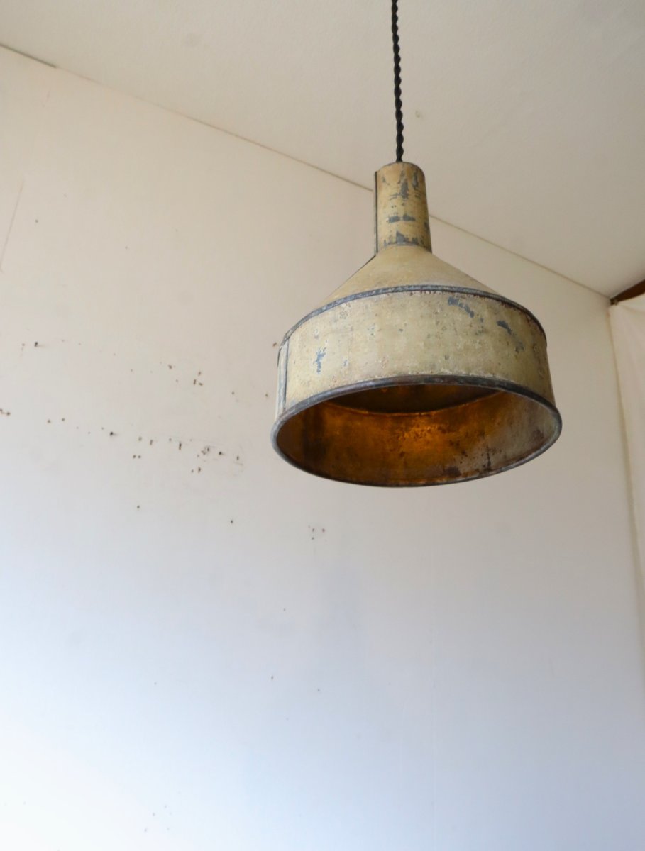 画像1: No.168　色付き漏斗のペンダントライト (1)