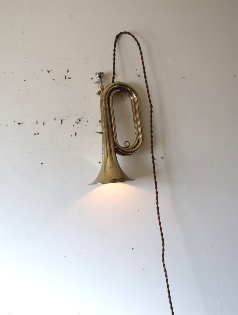 画像1: No.169　ラッパの2wayライト(コード焦げ茶)