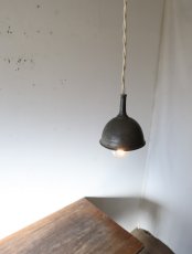 画像1: No.171　ピューター漏斗のペンダントライト(φ7.6×h8cm） (1)