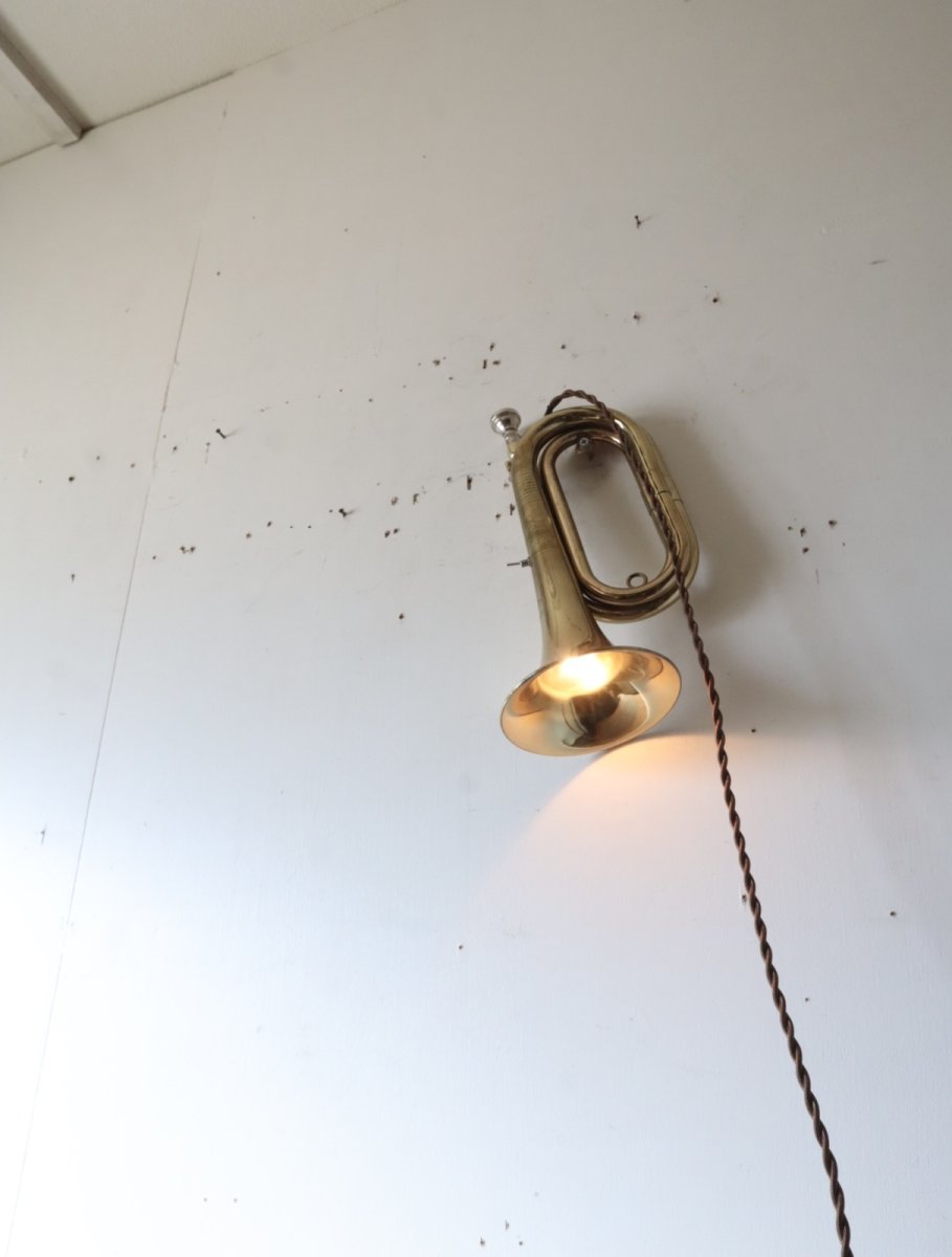 画像4: No.169　ラッパの2wayライト(コード焦げ茶) (4)