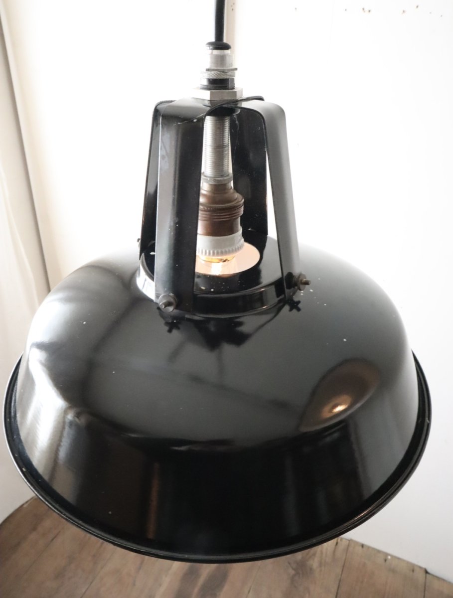 画像10: No.174　琺瑯シェードのアトリエランプ (10)