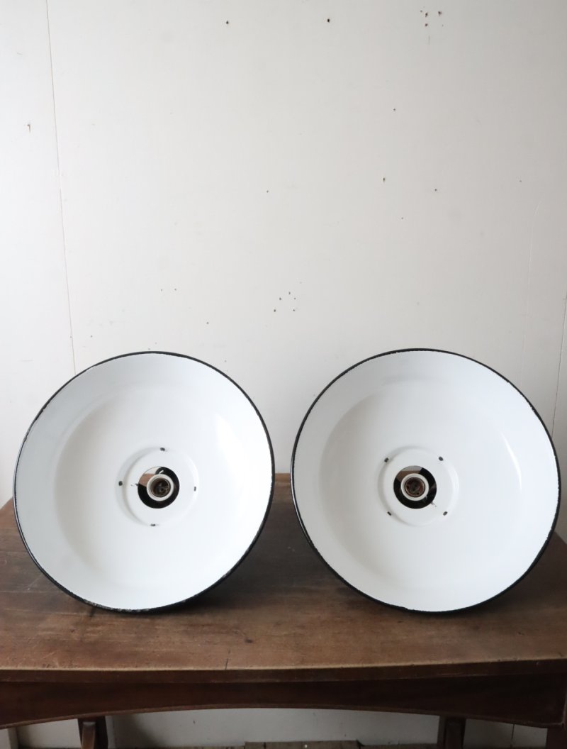 画像3: No.174 琺瑯シェードのアトリエランプ