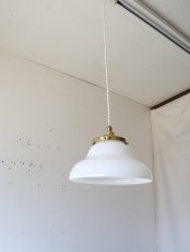 画像13: No.176　円盤型乳白ガラスのペンダントライト (13)