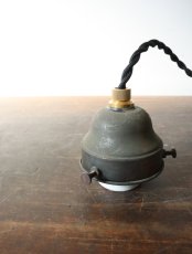 画像21: No.177　樽型乳白ガラスのペンダントライト (21)