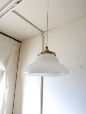 画像12: No.176　円盤型乳白ガラスのペンダントライト (12)