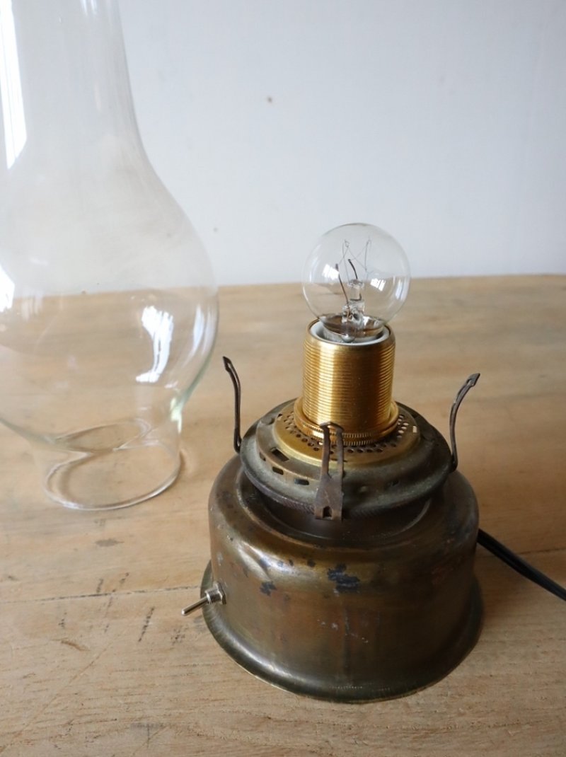 画像3: No.183　ホヤガラスの卓上ランプ(真鍮)