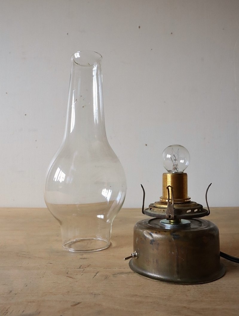 画像2: No.183　ホヤガラスの卓上ランプ(真鍮)