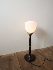 画像6: No.185　乳白ガラスのグローブ付きスタンドライト (6)