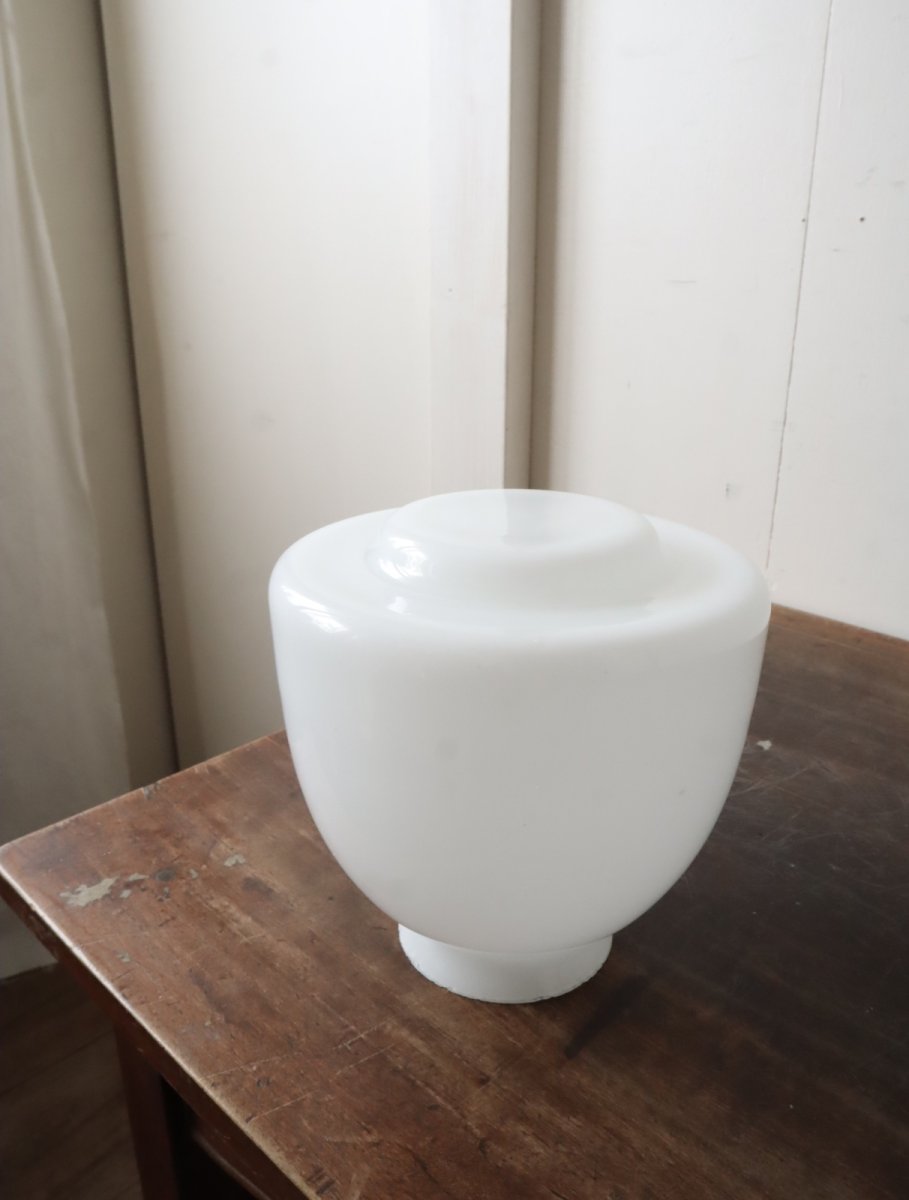 画像22: No.185　乳白ガラスのグローブ付きスタンドライト (22)