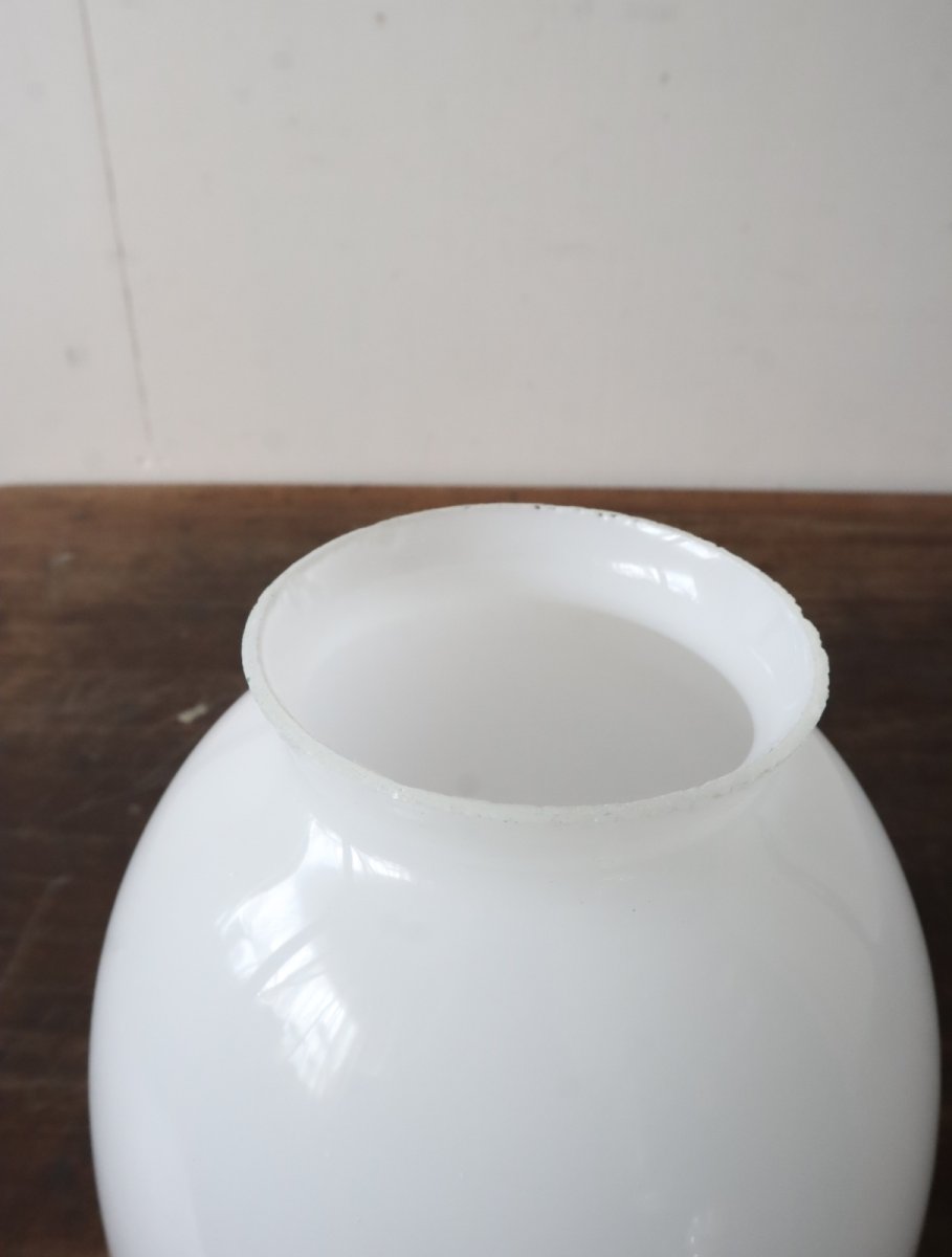 画像25: No.185　乳白ガラスのグローブ付きスタンドライト (25)