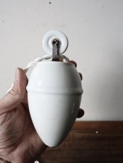 画像24: No.195　ピューター漏斗と滑車のペンダントライト(φ11×h14cm) (24)