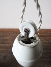 画像28: No.195　ピューター漏斗と滑車のペンダントライト(φ11×h14cm) (28)