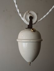 画像26: No.194　ピューター漏斗と滑車のペンダントライト(φ13.4×h17cm) (26)