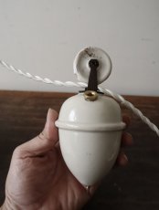 画像33: No.194　ピューター漏斗と滑車のペンダントライト(φ13.4×h17cm) (33)