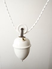 画像15: No.194　ピューター漏斗と滑車のペンダントライト(φ13.4×h17cm) (15)