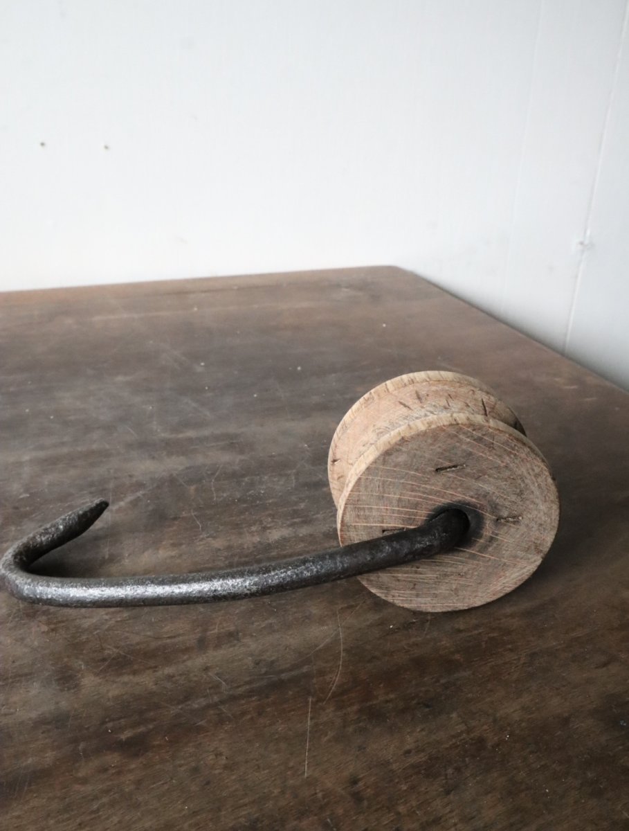 画像21: No.195　ピューター漏斗と滑車のペンダントライト(φ11×h14cm) (21)