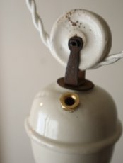 画像28: No.194　ピューター漏斗と滑車のペンダントライト(φ13.4×h17cm) (28)