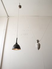 画像7: No.194　ピューター漏斗と滑車のペンダントライト(φ13.4×h17cm) (7)