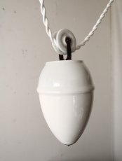 画像11: No.195　ピューター漏斗と滑車のペンダントライト(φ11×h14cm) (11)