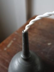 画像35: No.195　ピューター漏斗と滑車のペンダントライト(φ11×h14cm) (35)