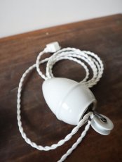 画像25: No.195　ピューター漏斗と滑車のペンダントライト(φ11×h14cm) (25)