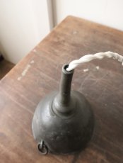 画像40: No.194　ピューター漏斗と滑車のペンダントライト(φ13.4×h17cm) (40)