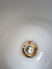 画像20: No.219　ベル型乳白ガラスのペンダントライト(コード白色) (20)